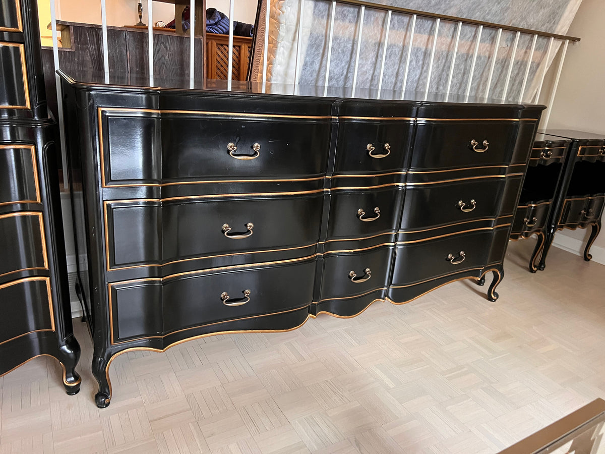 Vintage Black Re-Finished Dresser