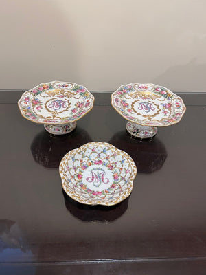 3 Piece Dresden Carl Thieme- Marie Antoinette Lot
