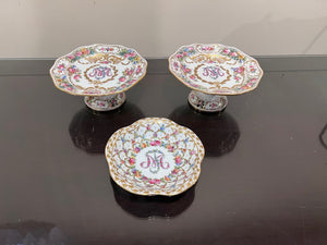 3 Piece Dresden Carl Thieme- Marie Antoinette Lot