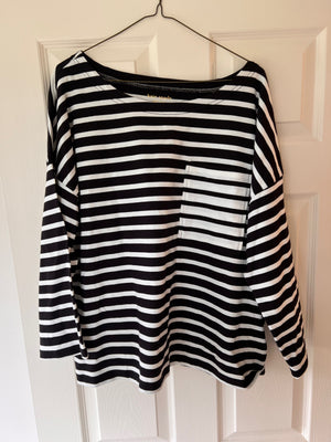 Kate Spade New York Stripe Contrast Pocket Tee, Size XL (*BRAND NEW with tags, retail $110)
