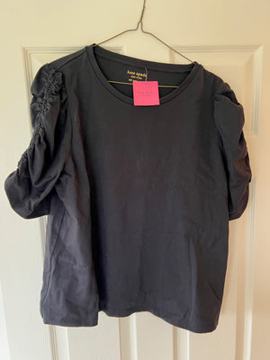 Kate Spade New York Ruched Sleeve Tee, Size XXL (*BRAND NEW with tags, retail $88)