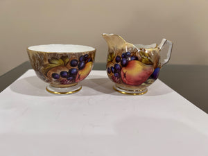 Vintage Aynsley “Orchard Gold” Cream & Sugar