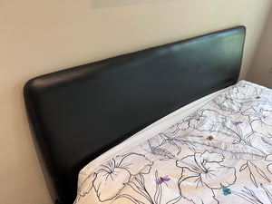 Queen Black Bonded Leather Bed Frame