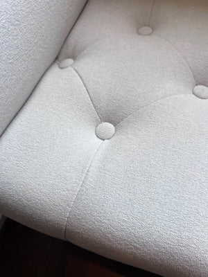 Beige Tufted Bench
