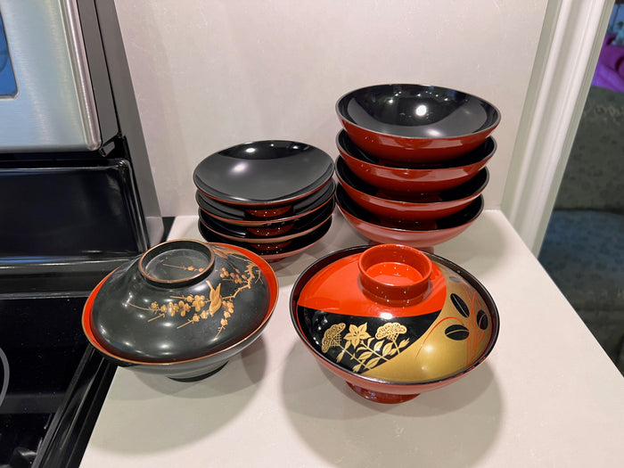 6 Japanese Soup Bowls Lot