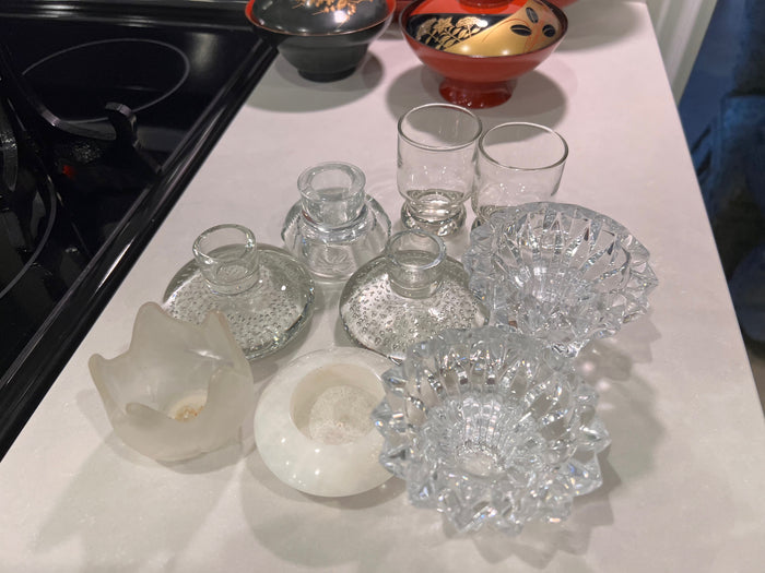 Miscellaneous Glass Candle Holder Lot