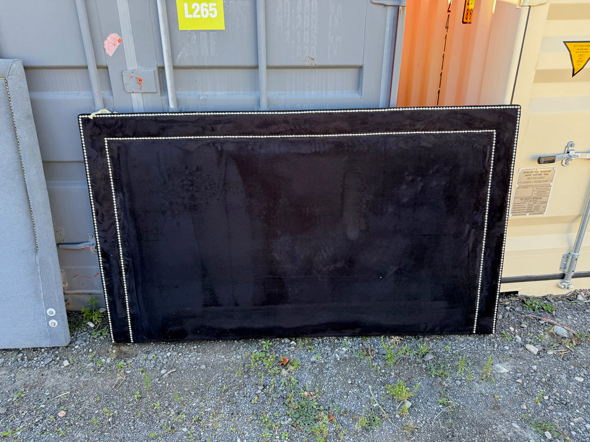 King Black Velvet Headboard