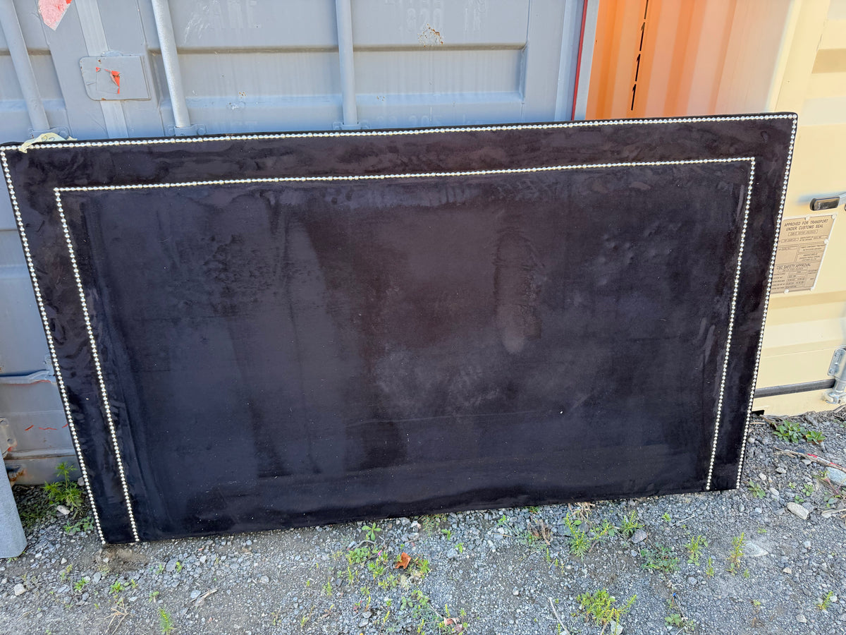 King Black Velvet Headboard