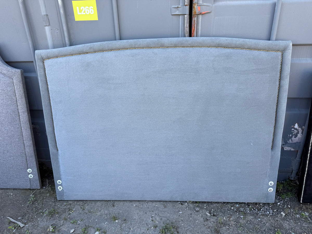King Grey Fabric Headboard