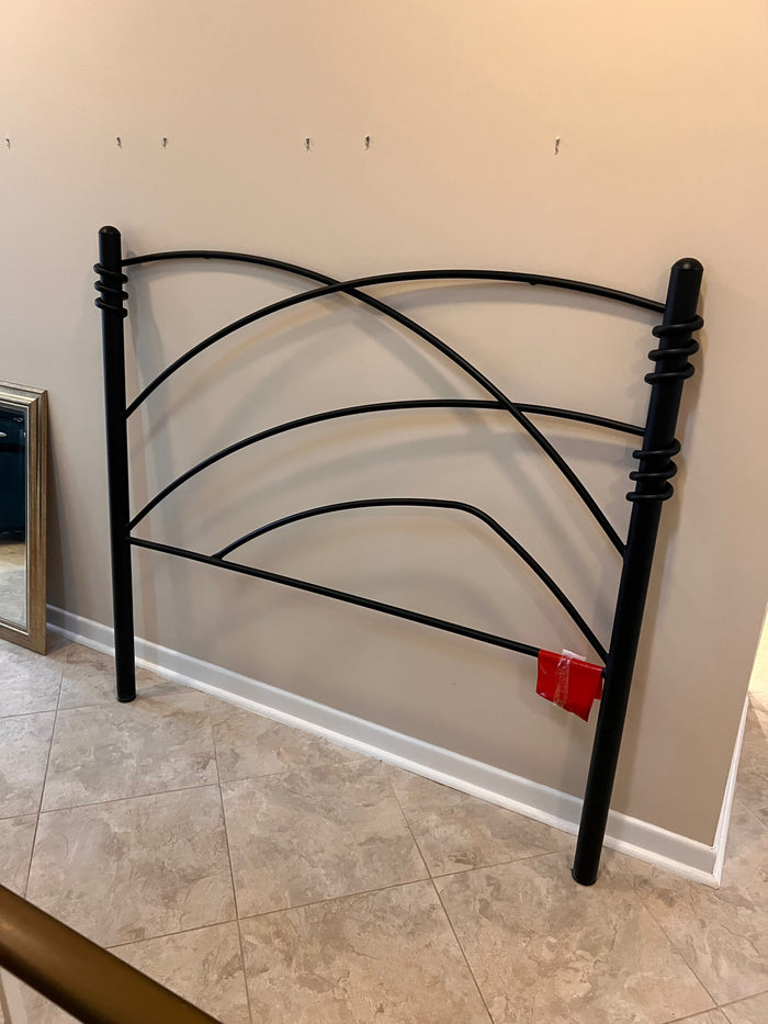 Double Black Metal Headboard