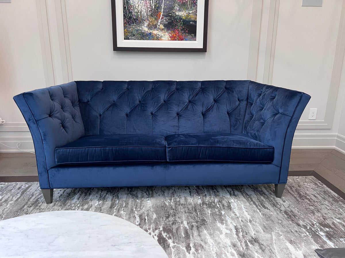 Ethan Allen Shelton Blue Tufted Sofa # 1 (*retail $4,200)