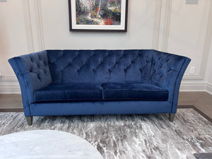 Ethan Allen Shelton Blue Tufted Sofa # 1 (*retail $4,200)
