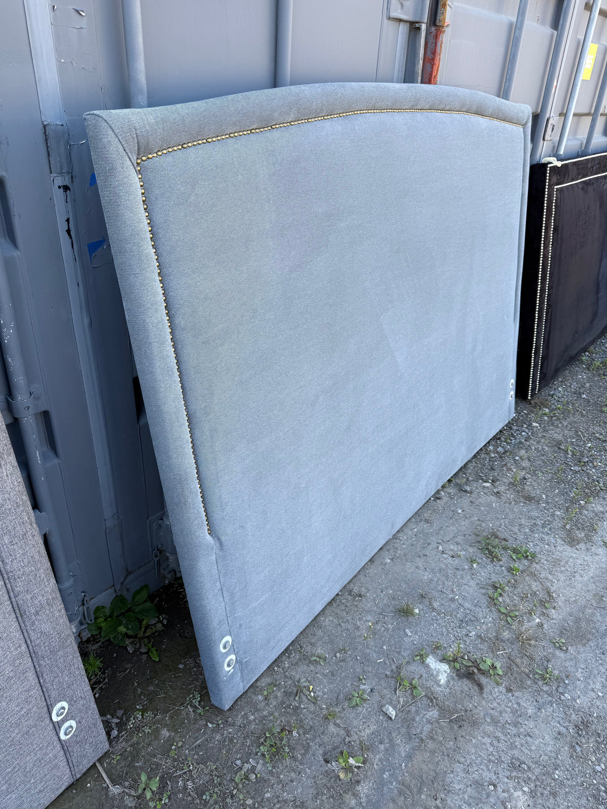 King Grey Fabric Headboard