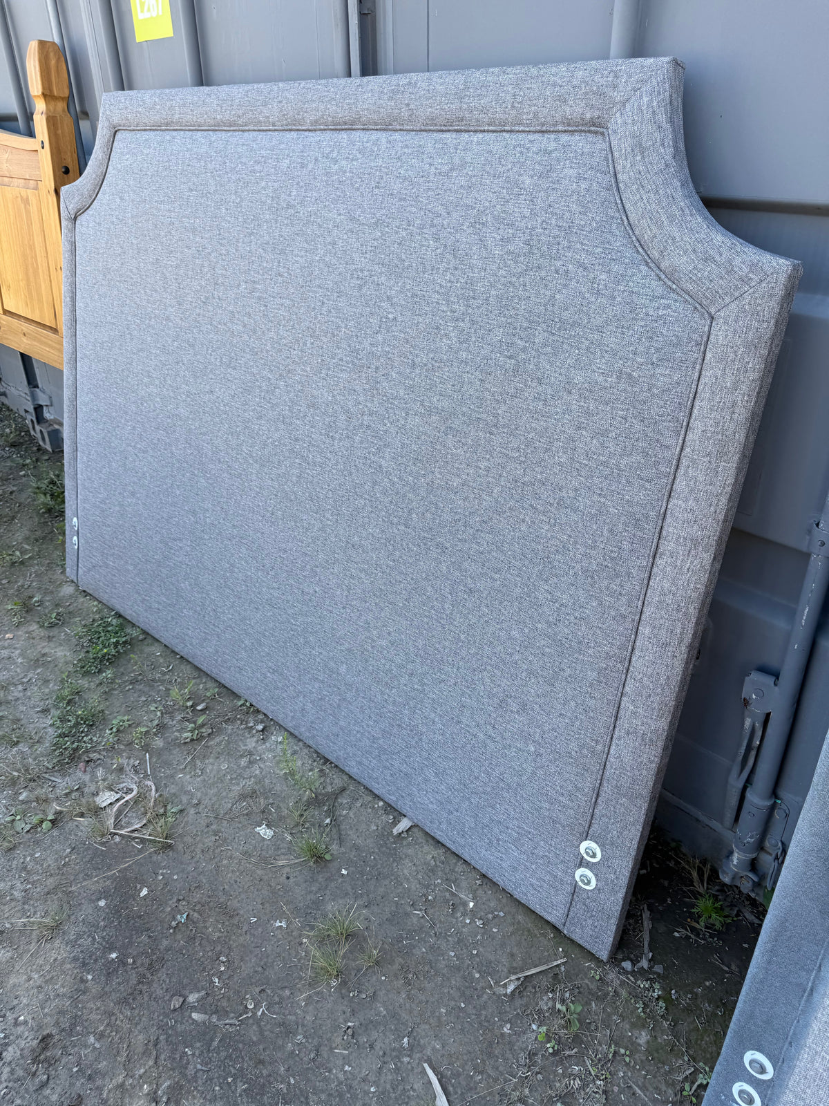 King Grey Fabric Headboard