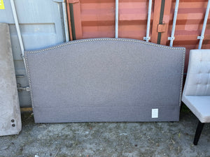 King Grey Fabric Headboard