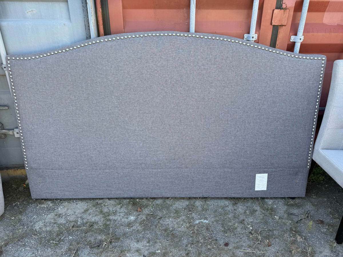King Grey Fabric Headboard