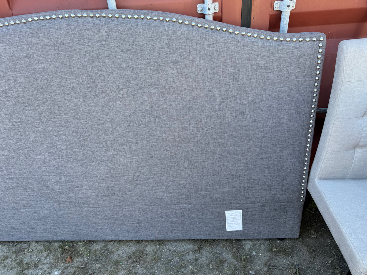 King Grey Fabric Headboard