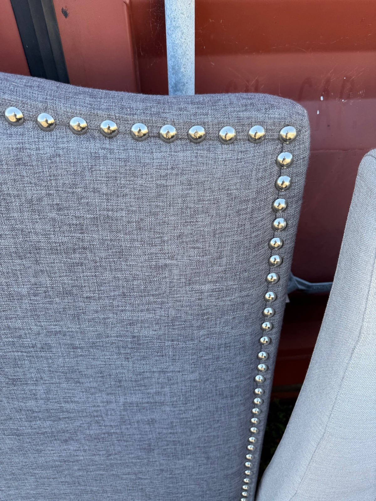King Grey Fabric Headboard