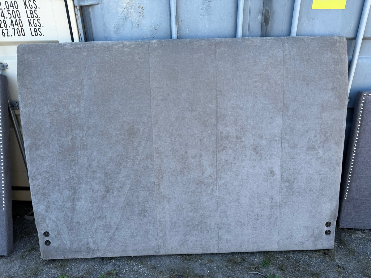 King Grey Fabric Headboard