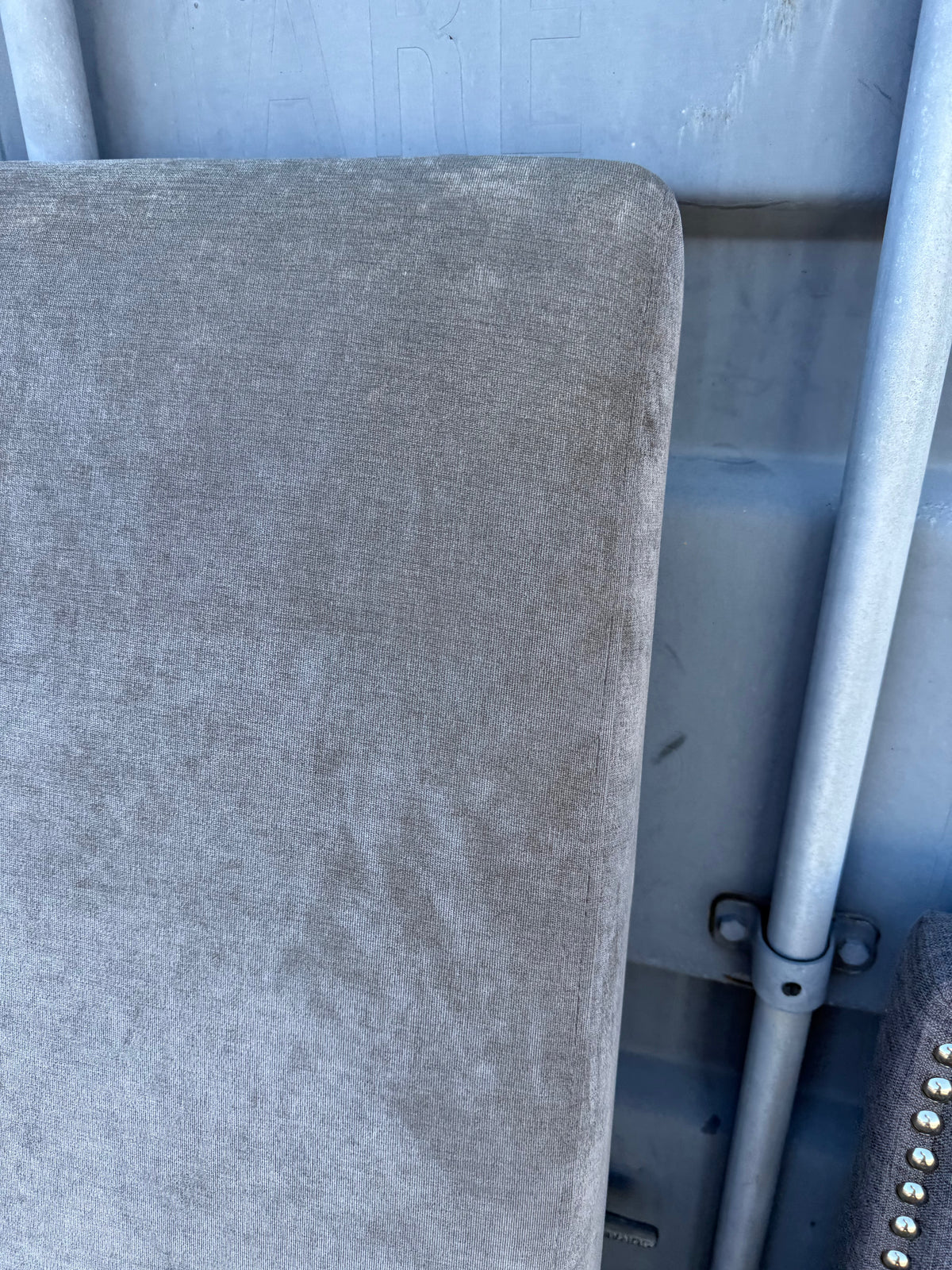 King Grey Fabric Headboard