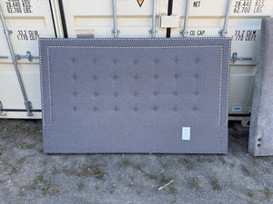 King Grey Fabric Headboard