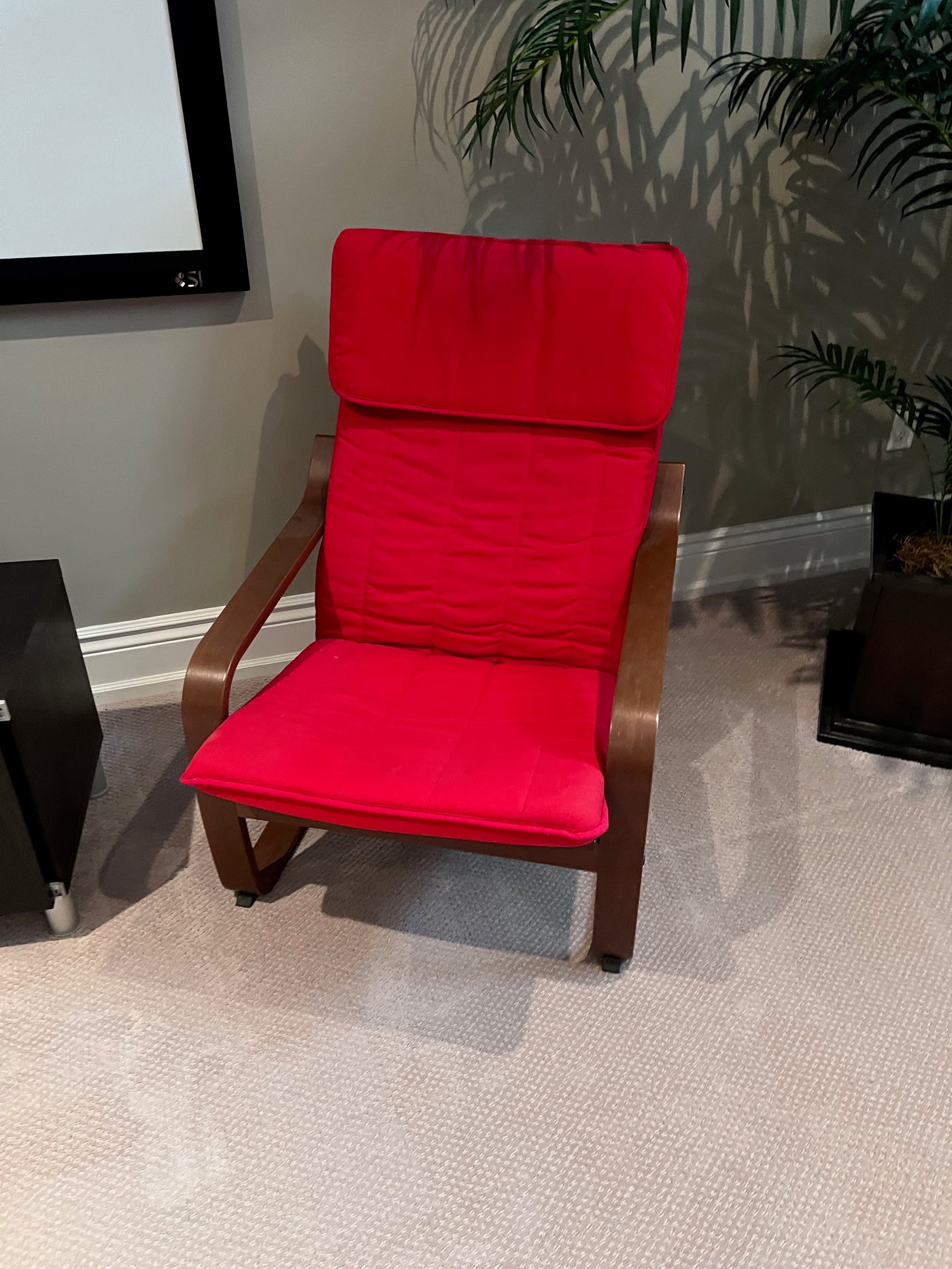 2 Red IKEA Poang Chairs Sell My Stuff Canada Canada s Content and Estate Sale Specialists