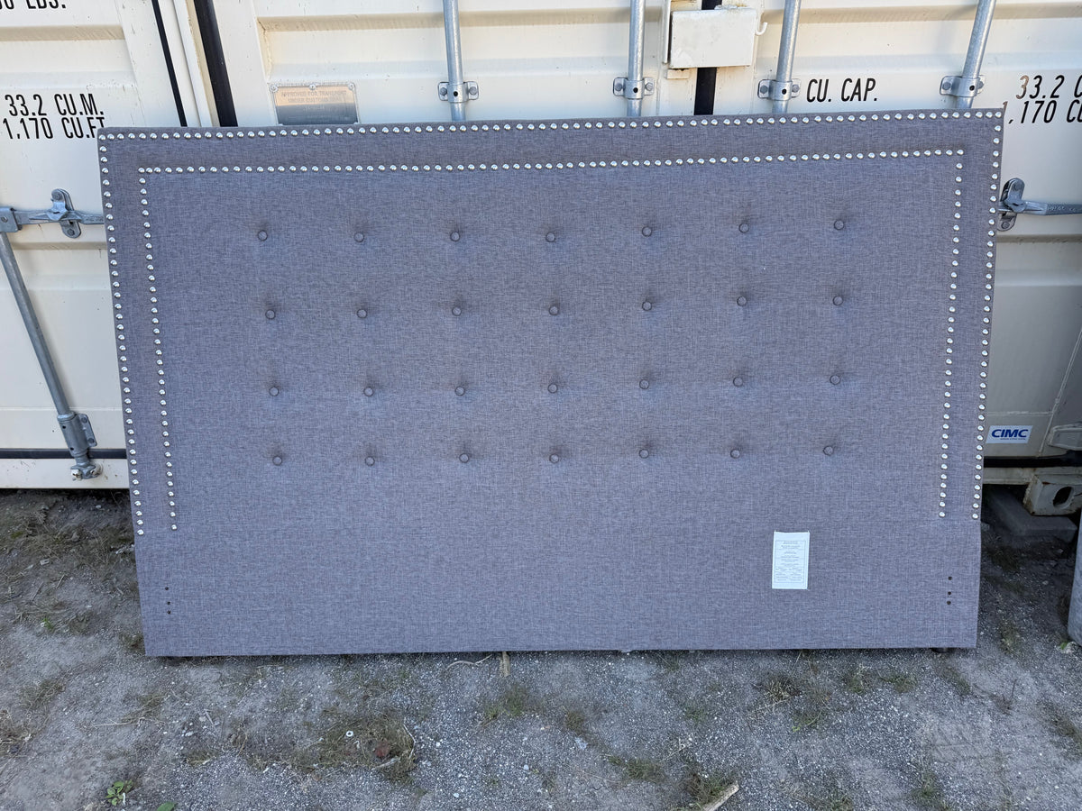 King Grey Fabric Headboard
