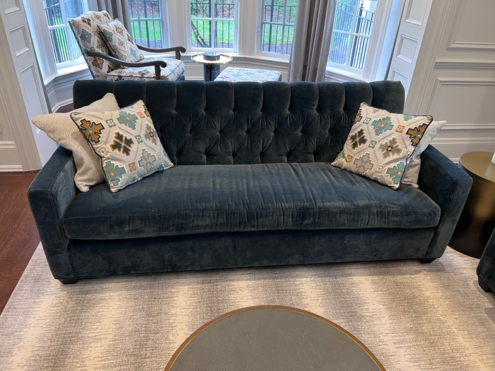 Blue Velvet Tufted Sofa from ELTE # 2 (*retail price $5,000)