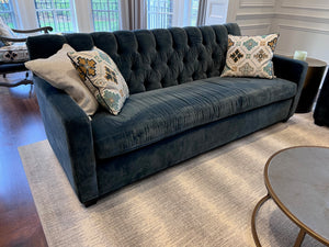 Blue Velvet Tufted Sofa from ELTE # 2 (*retail price $5,000)