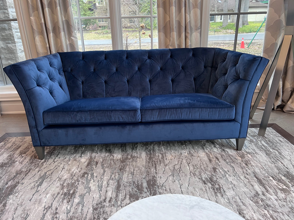 Ethan Allen Shelton Blue Tufted Sofa # 2 (*retail $4,200)