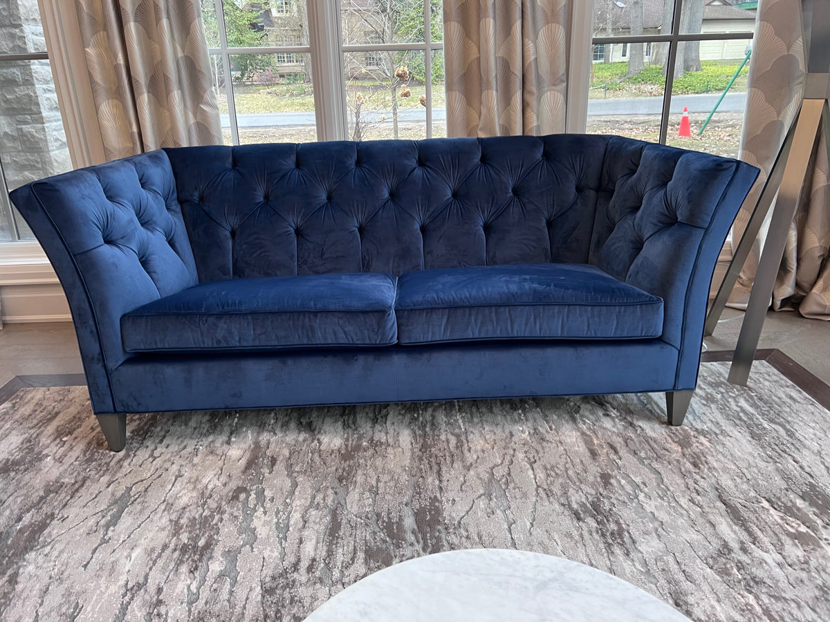 Ethan Allen Shelton Blue Tufted Sofa # 2 (*retail $4,200)