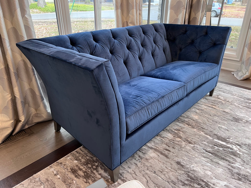 Ethan Allen Shelton Blue Tufted Sofa # 2 (*retail $4,200)