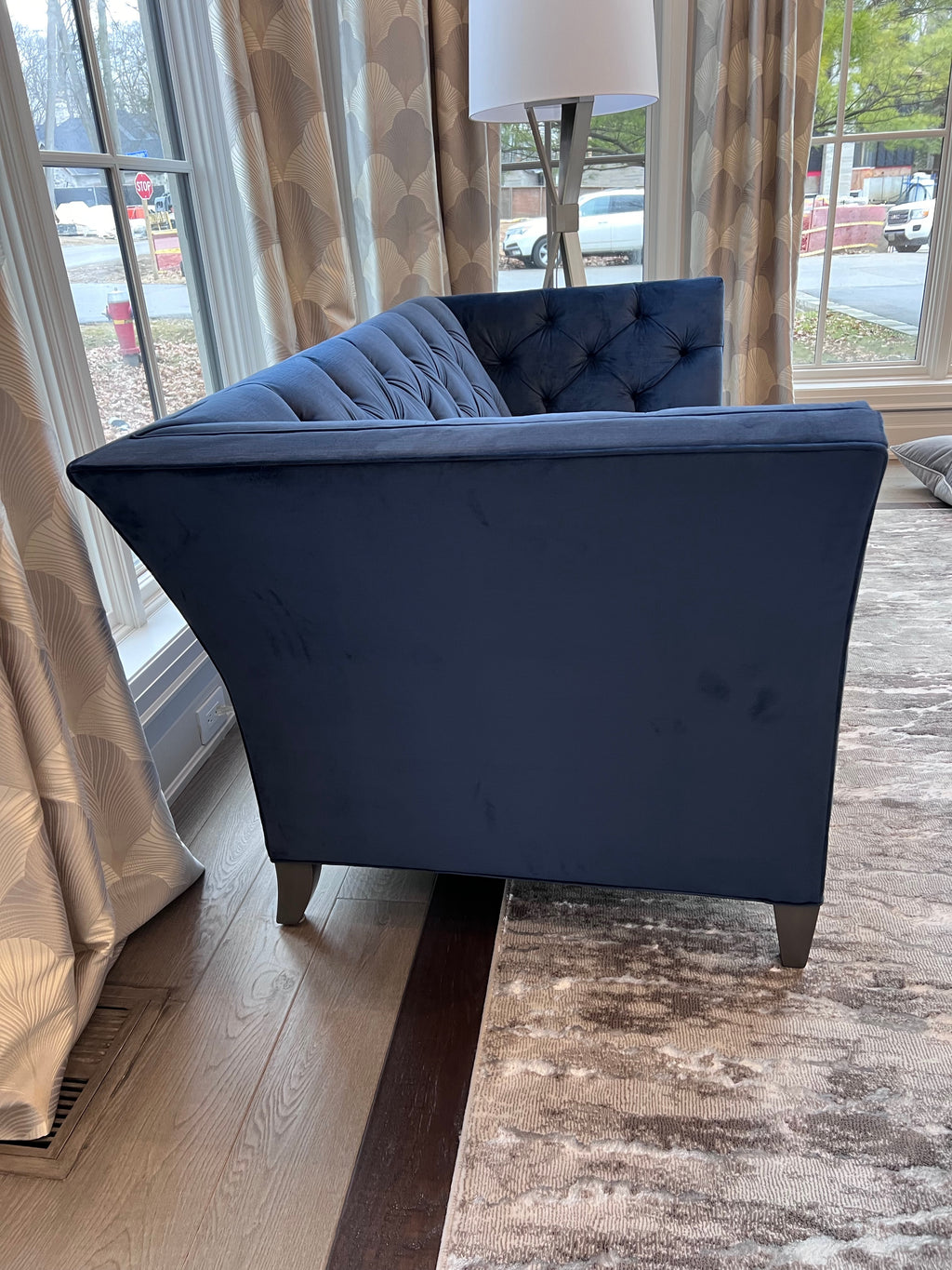 Ethan Allen Shelton Blue Tufted Sofa # 2 (*retail $4,200)