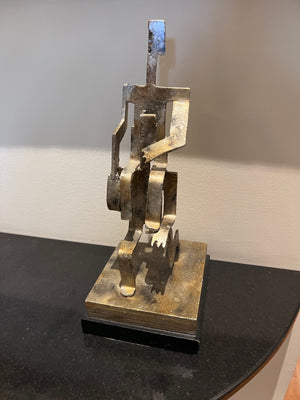 Brutalist Steel Sculpture