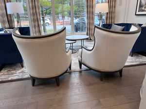 Pair of Ethan Allen Grey Corrine Chairs (*retail $5,536)