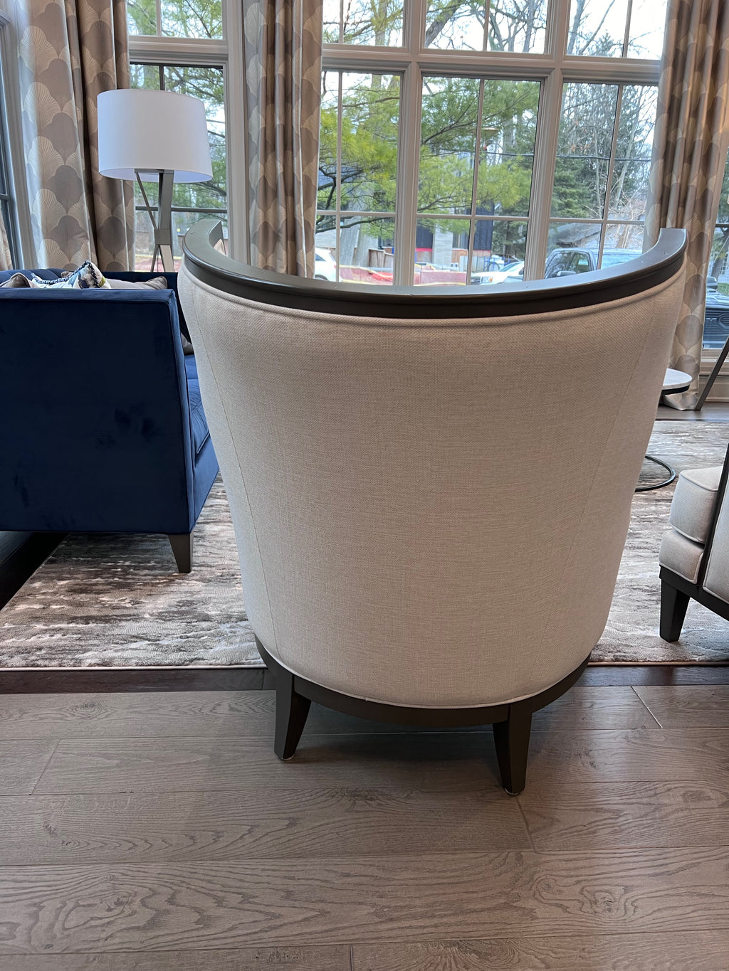 Pair of Ethan Allen Grey Corrine Chairs (*retail $5,536)