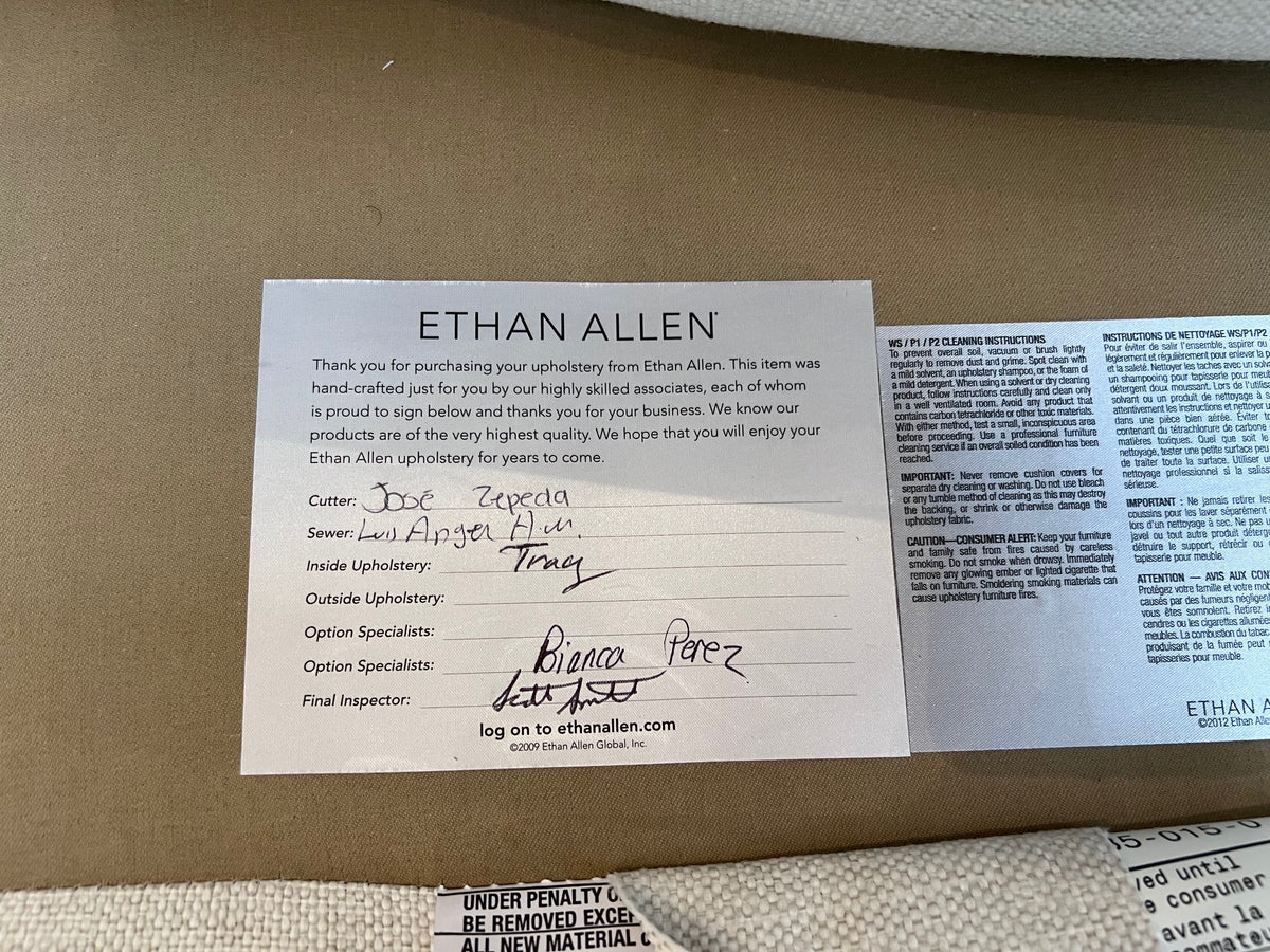 Pair of Ethan Allen Grey Corrine Chairs (*retail $5,536)