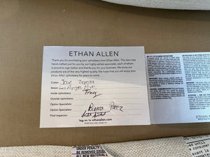 Pair of Ethan Allen Grey Corrine Chairs (*retail $5,536)