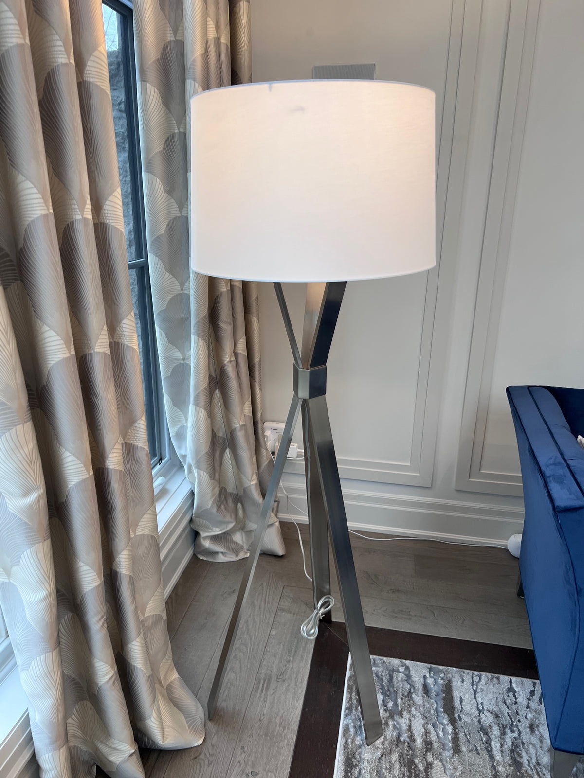Ethan Allen Tomas Nickel Floor Lamp # 1 (*retail $1,160)