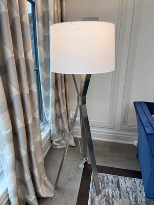 Ethan Allen Tomas Nickel Floor Lamp # 1 (*retail $1,160)