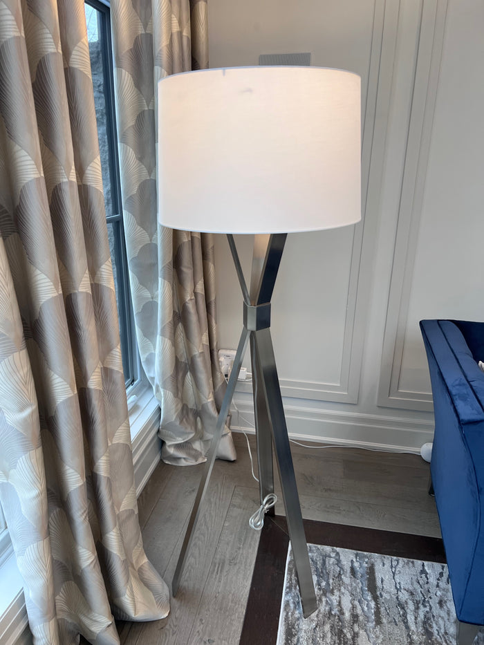 Ethan Allen Tomas Nickel Floor Lamp # 1 (*retail $1,160)