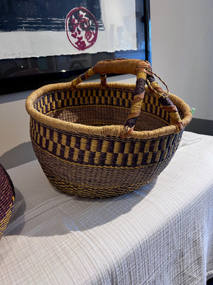 2 Handwoven Bolga Baskets