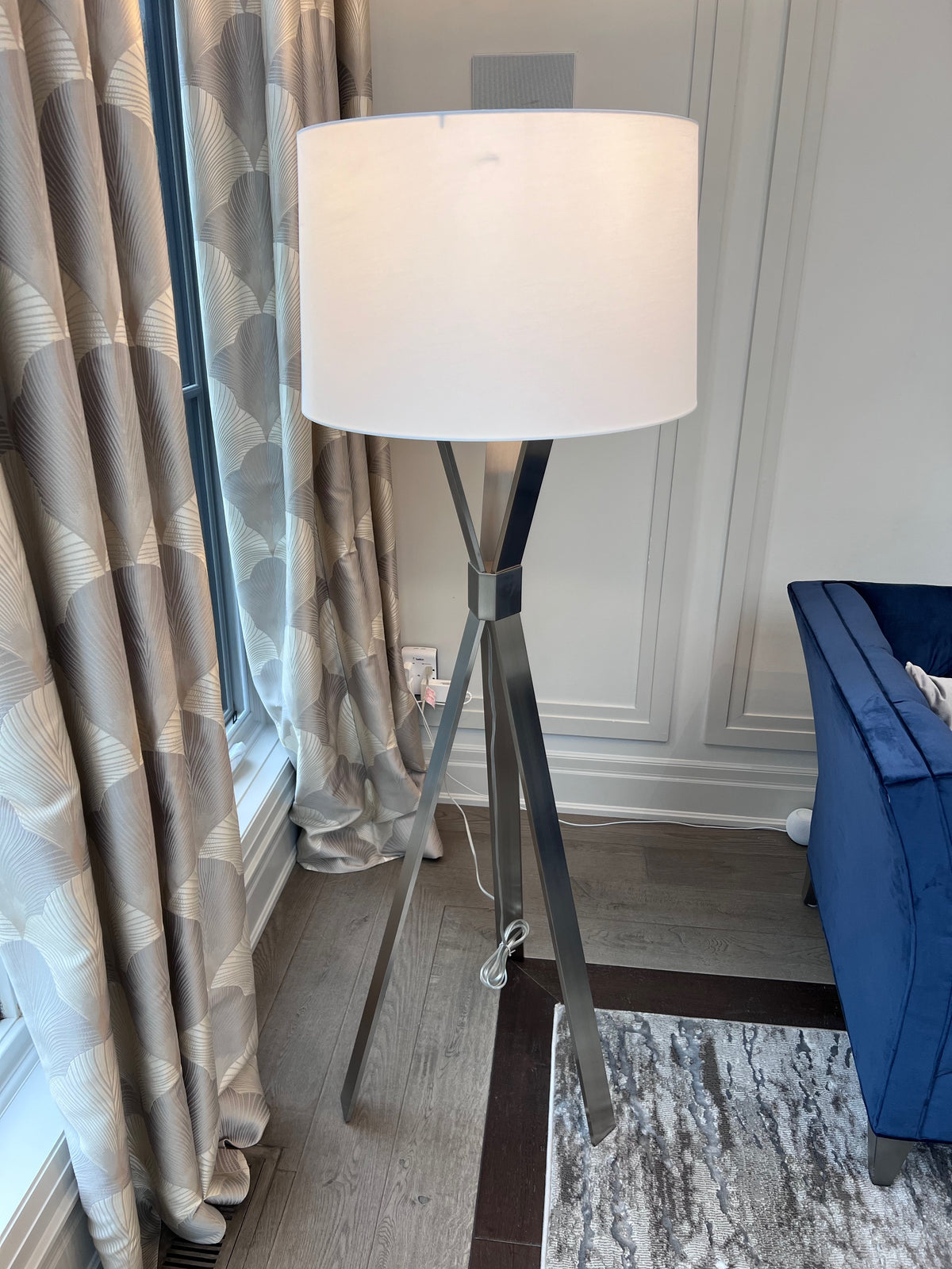 Ethan Allen Tomas Nickel Floor Lamp # 1 (*retail $1,160)