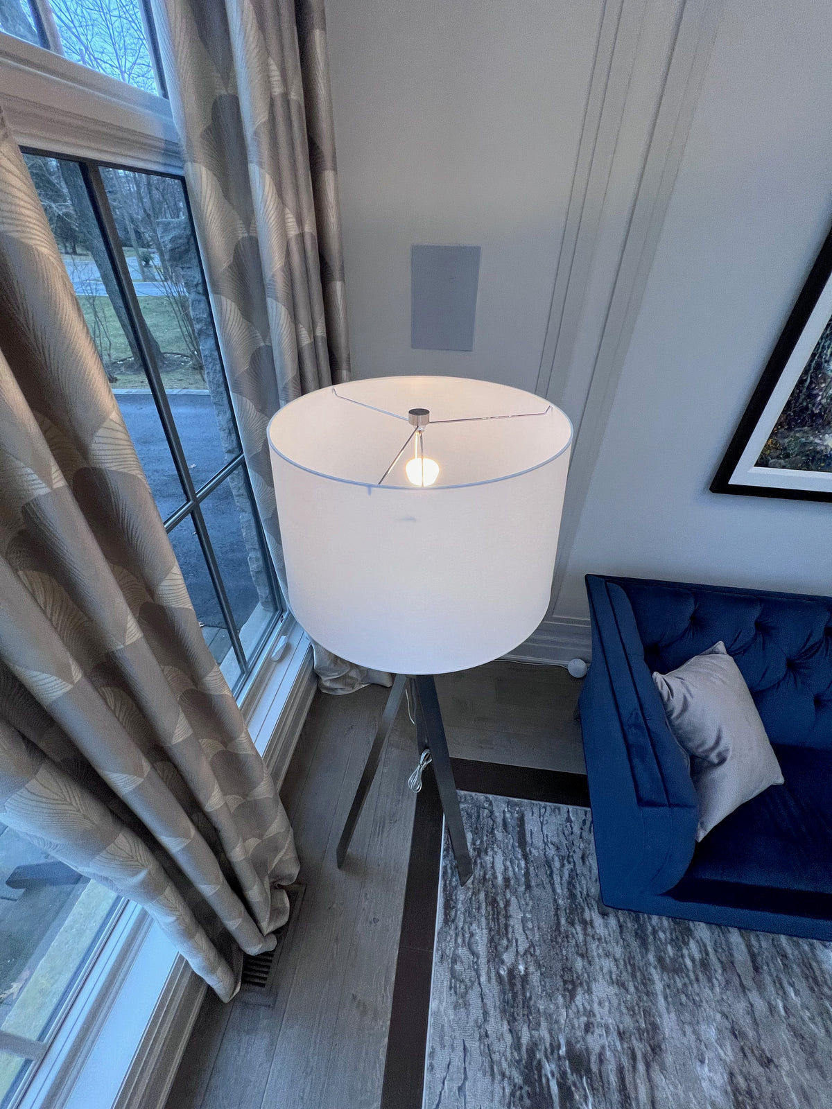 Ethan Allen Tomas Nickel Floor Lamp # 1 (*retail $1,160)
