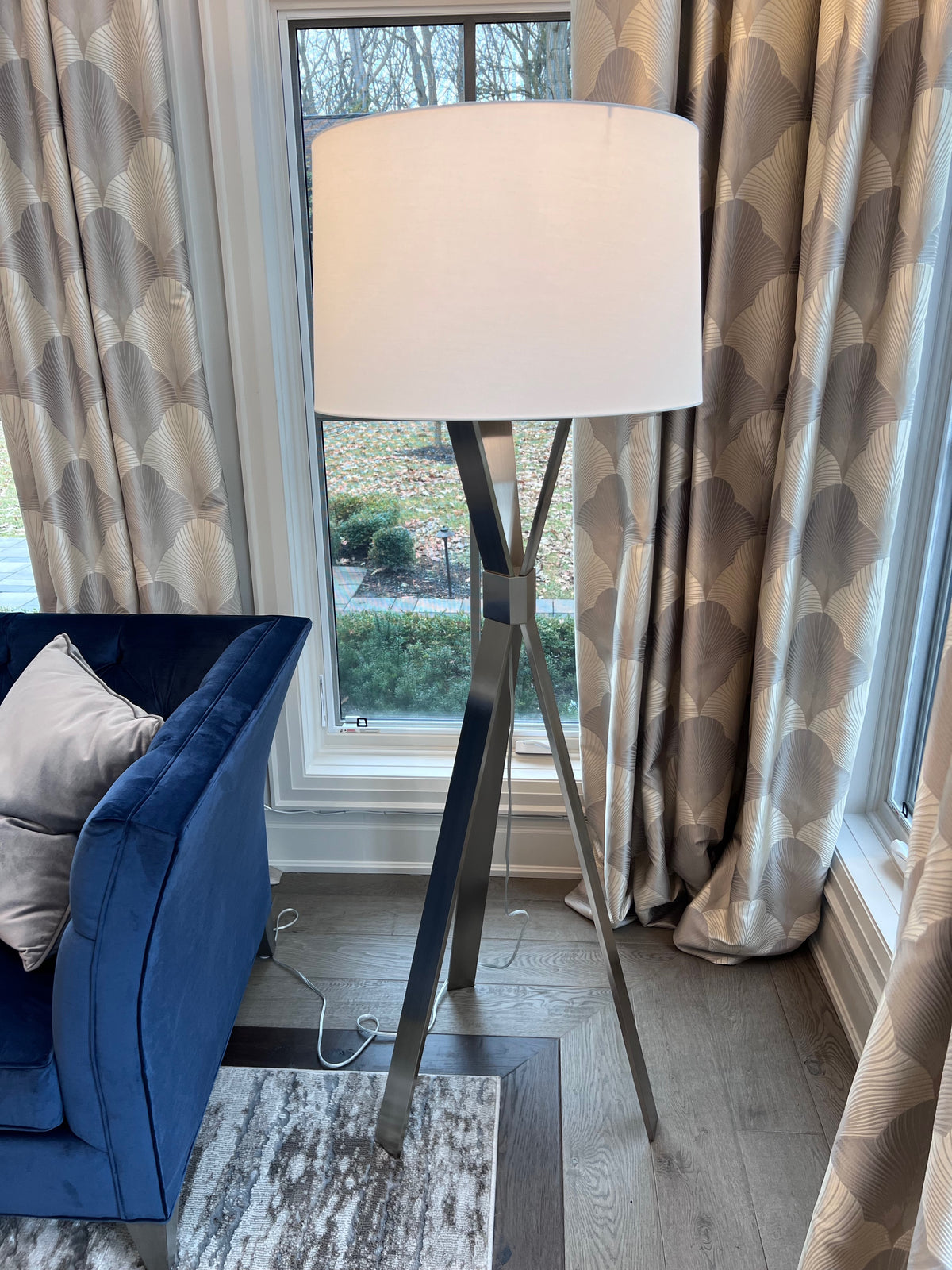 Ethan Allen Tomas Nickel Floor Lamp # 2 (*retail $1,160)