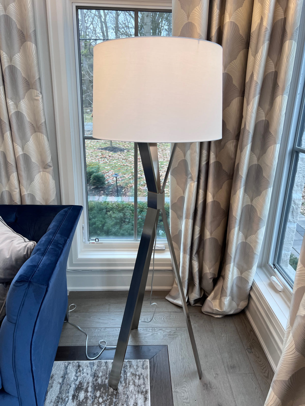 Ethan Allen Tomas Nickel Floor Lamp # 2 (*retail $1,160)
