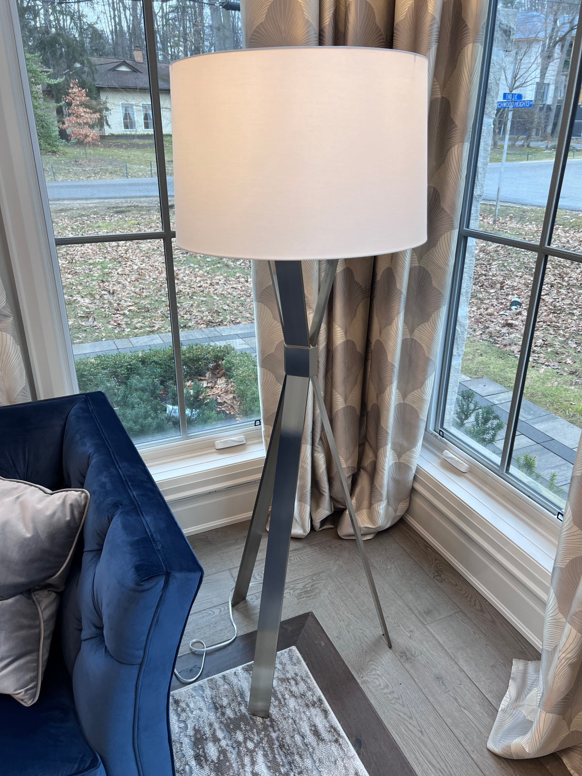 Ethan Allen Tomas Nickel Floor Lamp # 2 (*retail $1,160)