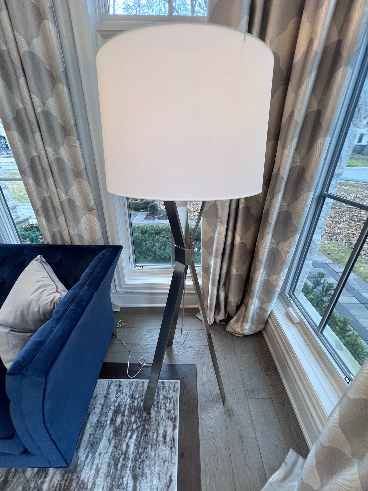 Ethan Allen Tomas Nickel Floor Lamp # 2 (*retail $1,160)
