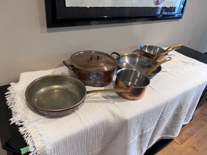 5 piece Copper Cookware Set (*all pots of lids- not shown)