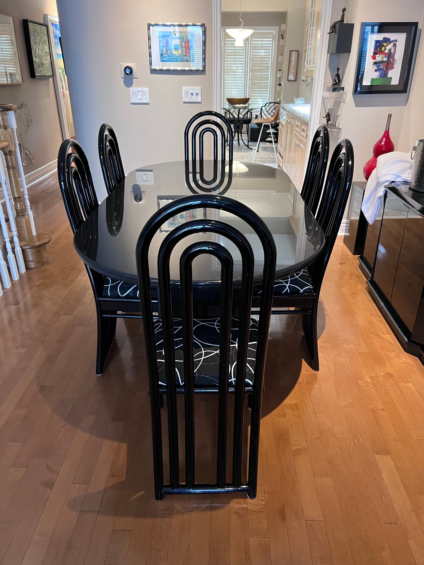 Beautiful Custom Granite Dining Table Bullnose Edge with 6